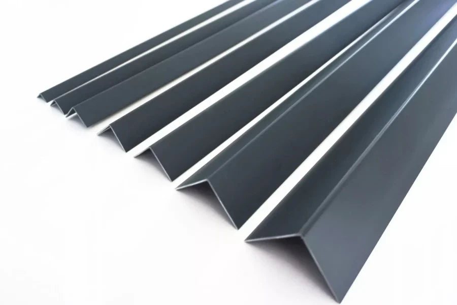 Equal & Unequal RAL 7016 Edge Protector Anthracite PVC Plastic Corner Angle Trim 90°- Image