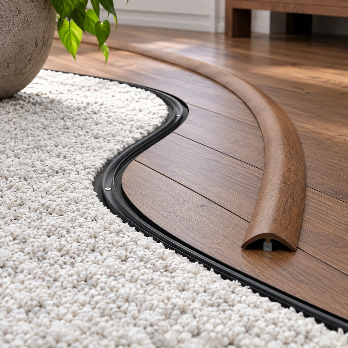 40mm Flex Line Pvc Flexible Flooring Transition Profile Door Threshold Realuse Image 