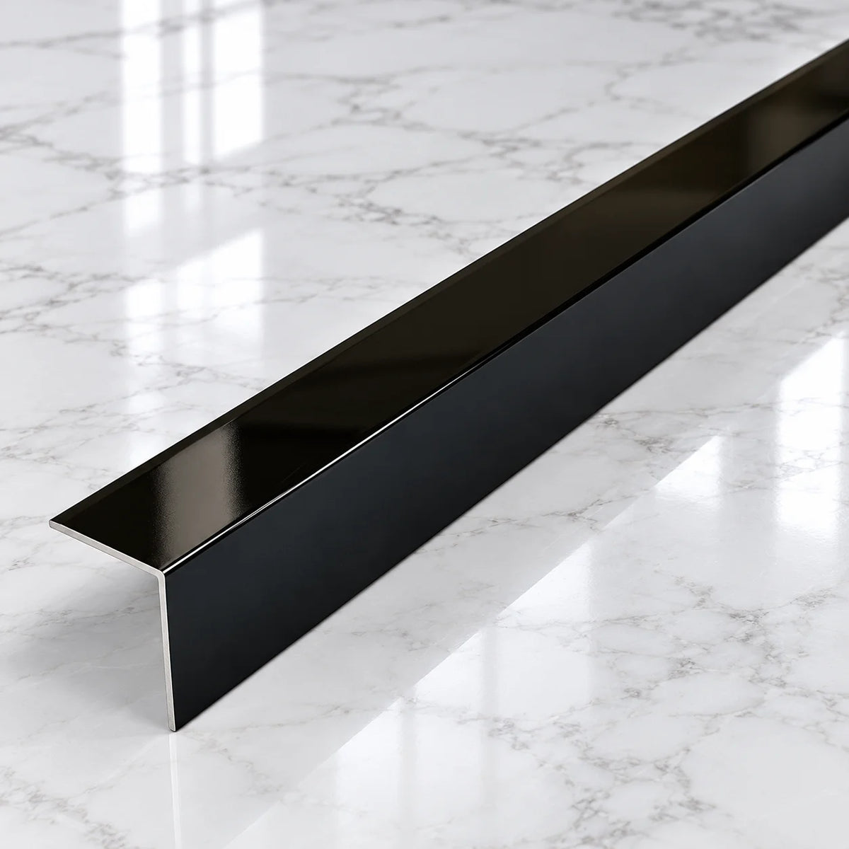 Durable 20x20mm aluminium angle trim for wall corner protection