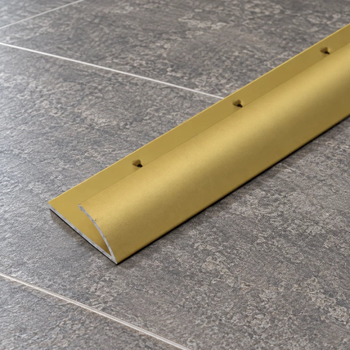 10mm Aluminium Single Edge Carpet Threshold Profile In Gold Color