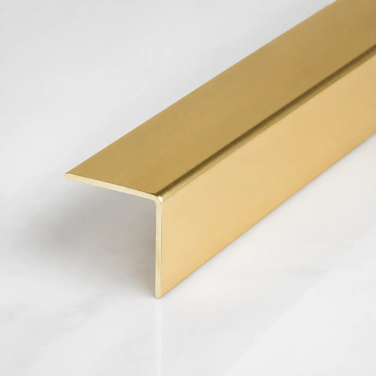 Equal & Unequal Gold & Silver Brushed Finish PVC Plastic Corner Angle Trim Profiles 90° In Gold Color