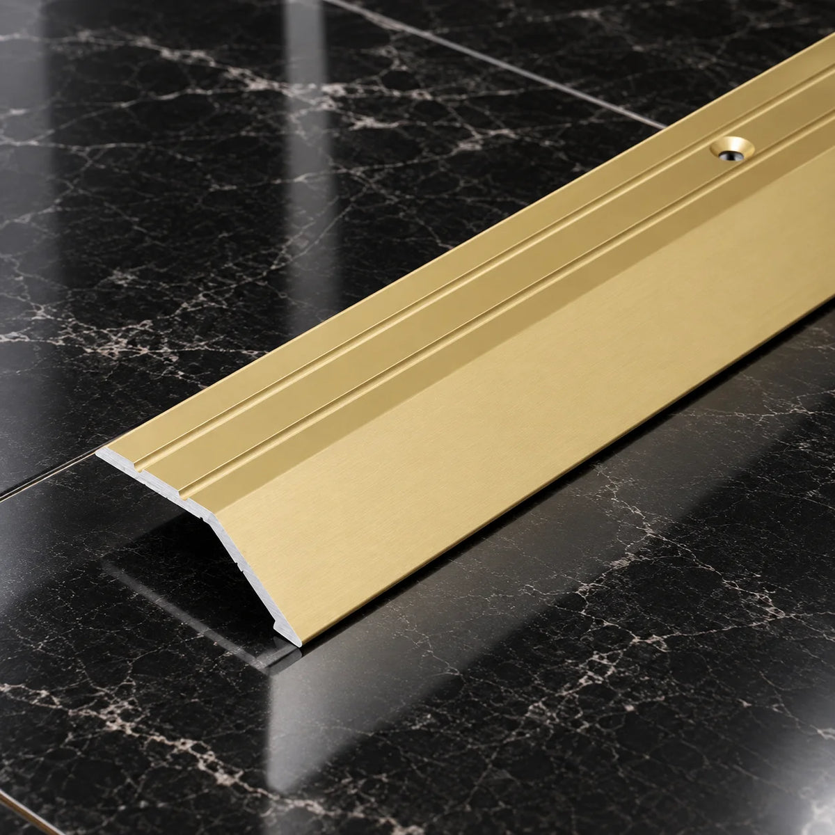 40mm Aluminium Ramp Transition Strip – Up to 8mm In Gold Color
