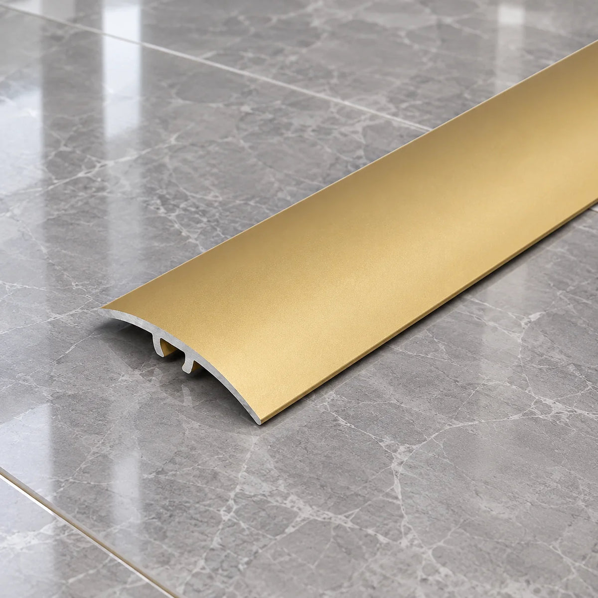 40mm Aluminium Concealed-Fix Floor Transition Strip In Gold Color