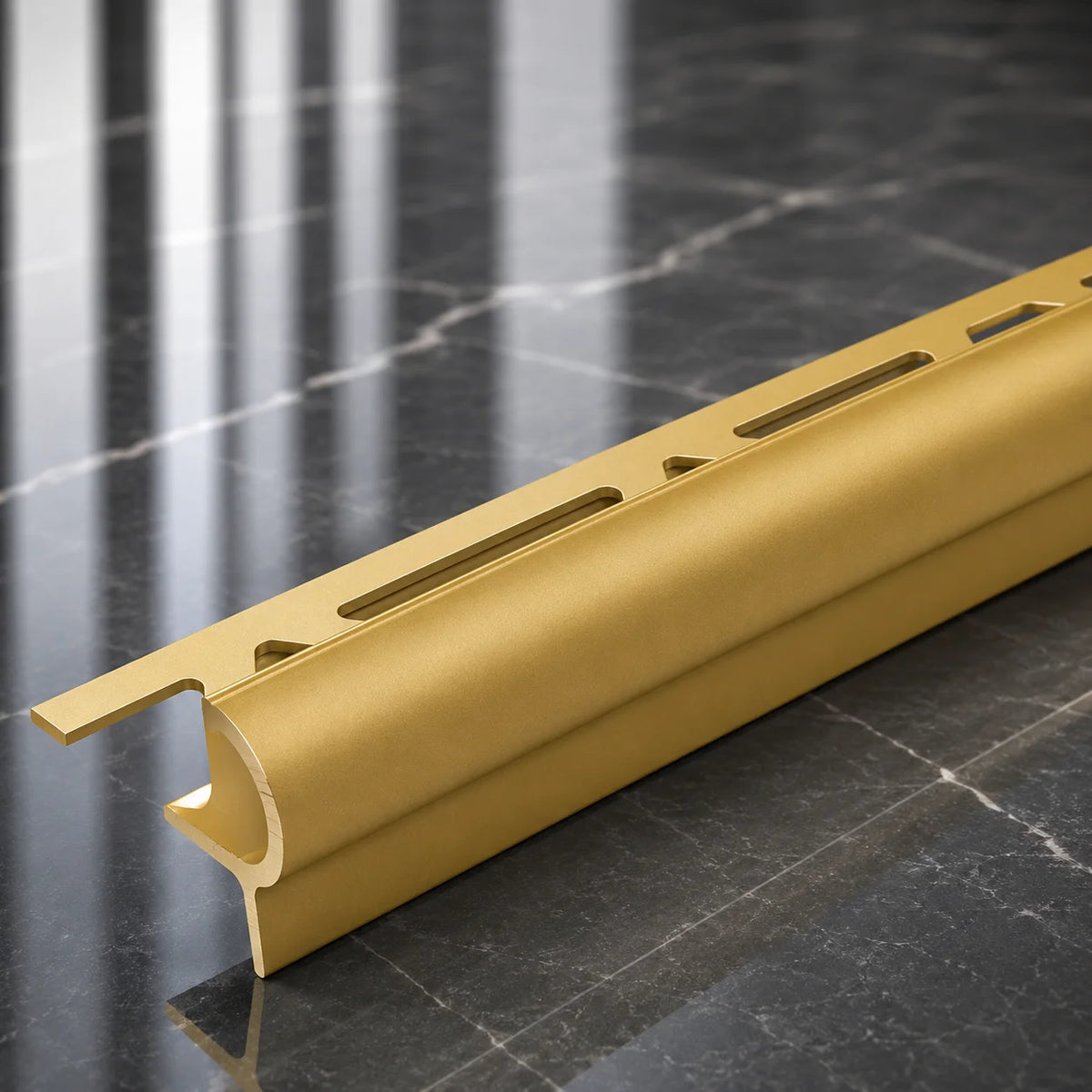 Aluminium Stair Nosing Edge Trim for Tiles – 29mm x 17mm x 10mm in Gold Color