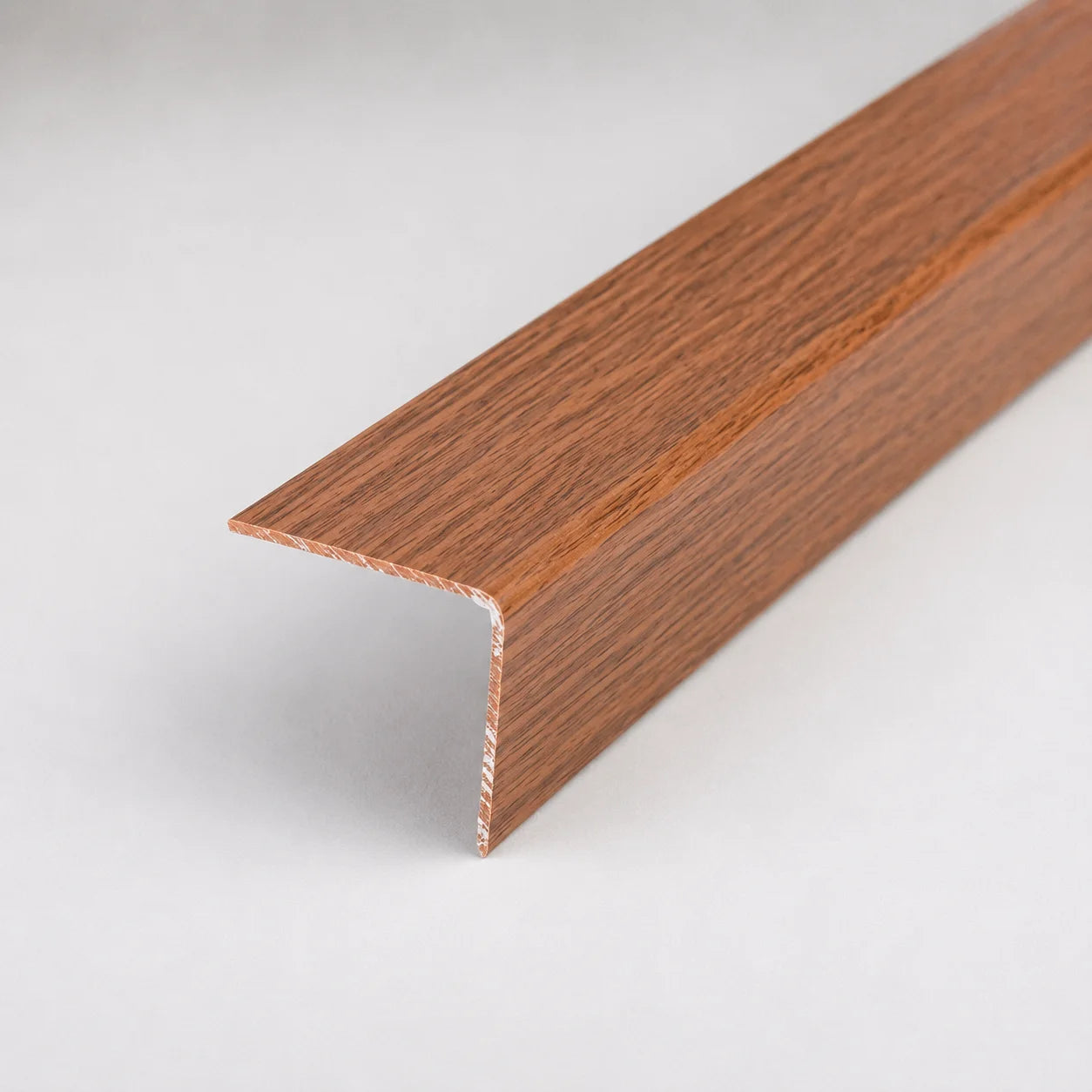 PVC Plastic Edge Protector Moulding Wood Effect Corner Angle Trim 90° In Greek Walnut Color