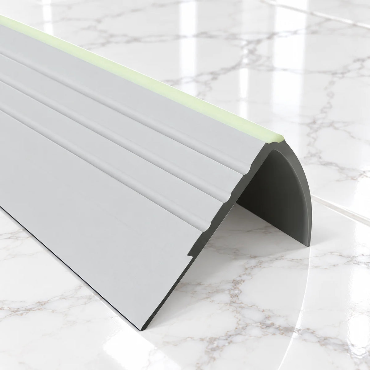 730-RDFL 40x40mm Luminescent PVC Stair Nosing – 1.2m In Grey Color