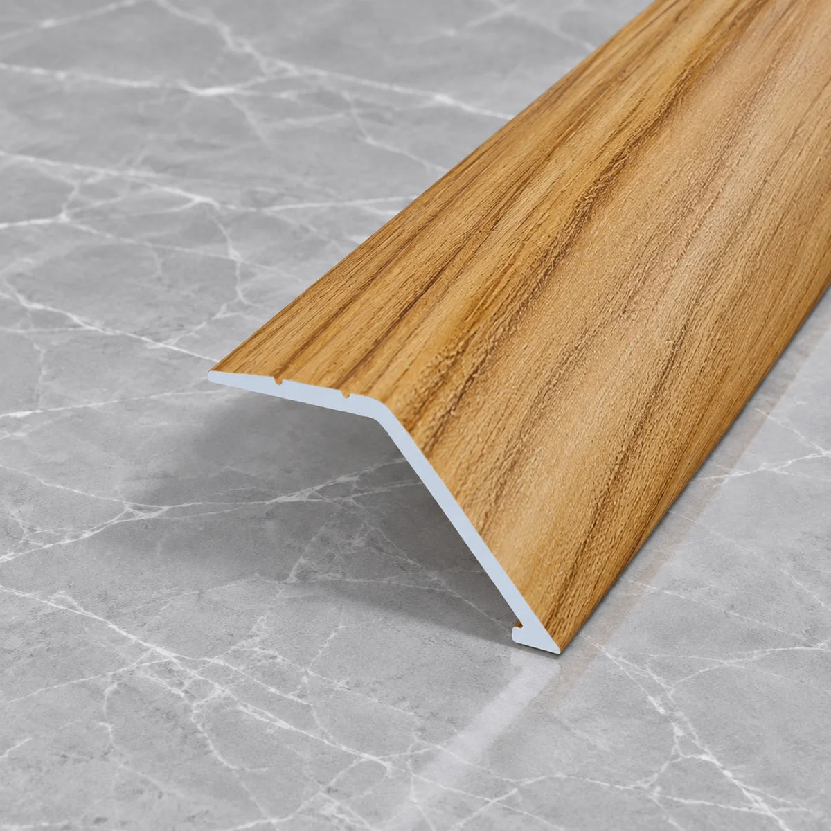 41mm Wood Effect Aluminium Ramp Threshold Strip In Hickory Color