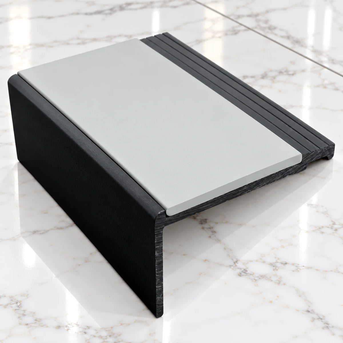NHP 60.4x32mm Heavy Duty PVC Non-Slip Stair Nosing In Ice Grey Color