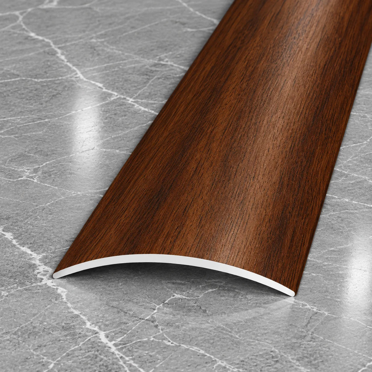 40mm Wood Effect Aluminium Self-Adhesive Threshold Strip In Indian Teak Color