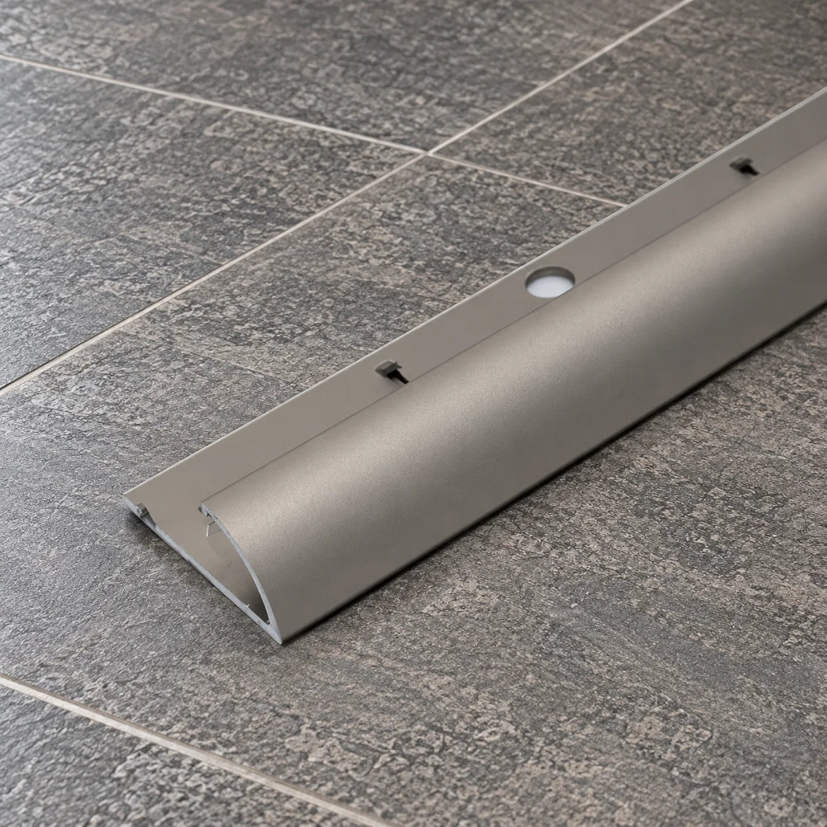 10mm Aluminium Single Edge Carpet Threshold Profile In inox Color