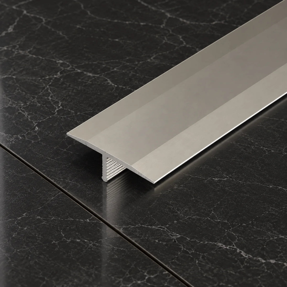 13mm Aluminium T-Bar Floor Transition Strip In Inox Color