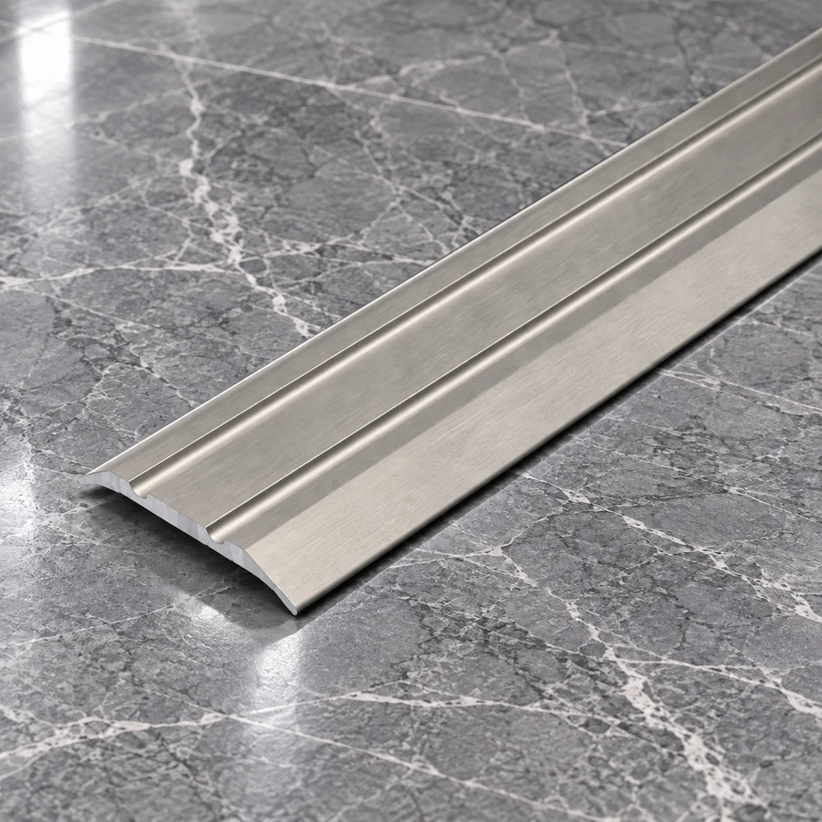 25mm Aluminium Flat Floor Transition Strip In Inox 