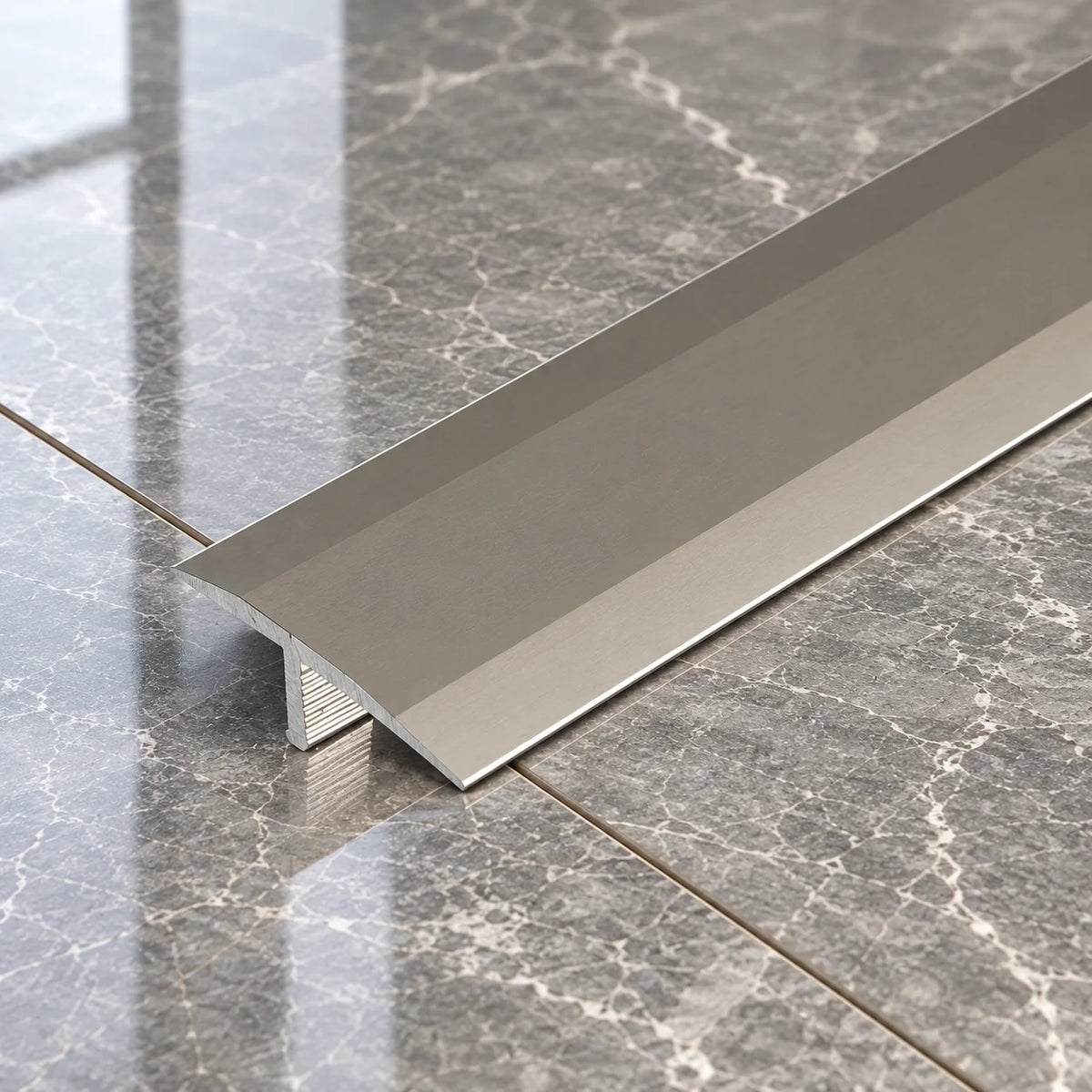 26mm Aluminium T-Bar Floor Transition Strip In Inox Color