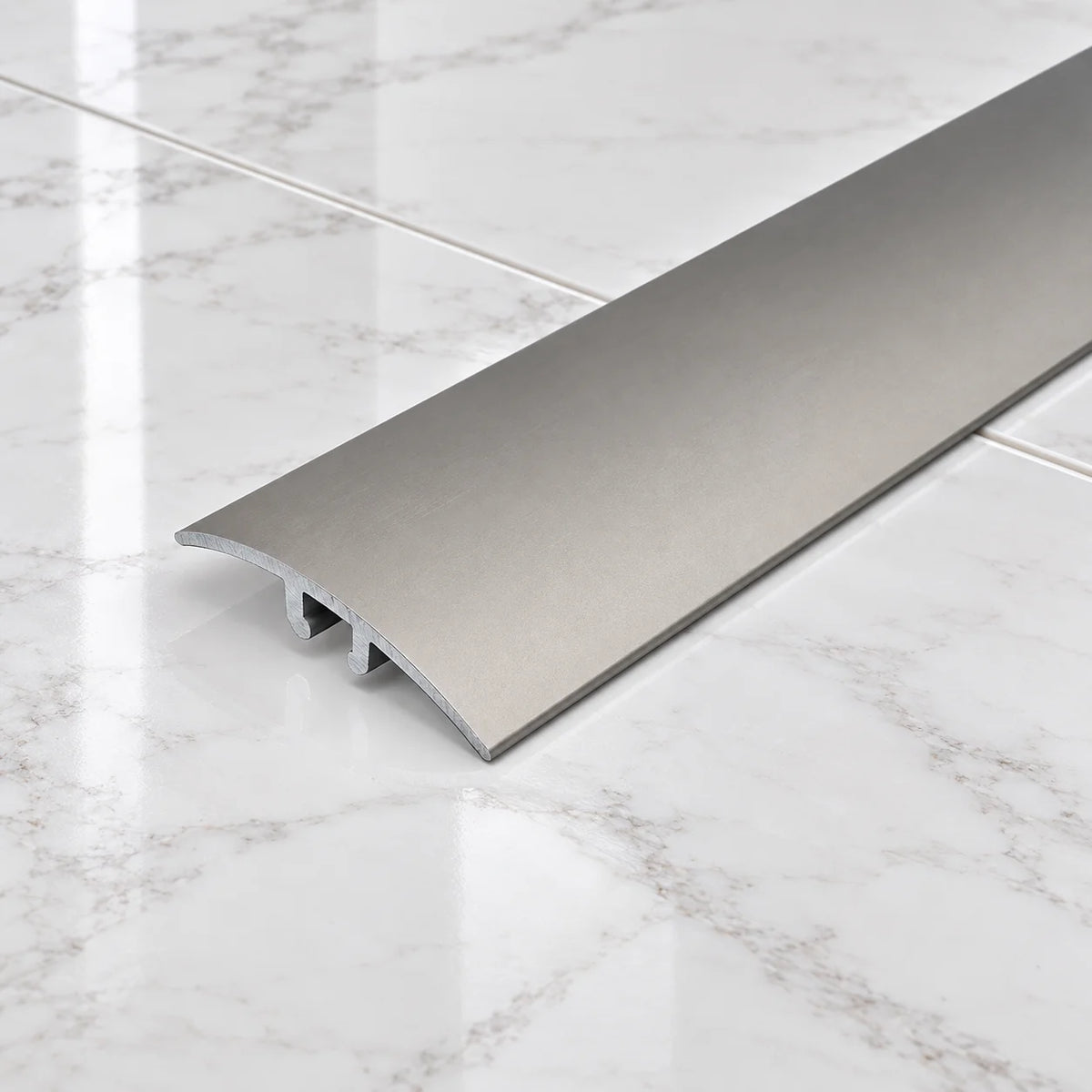 32mm Aluminium Concealed-Fix Floor Transition Strip In Inox Color