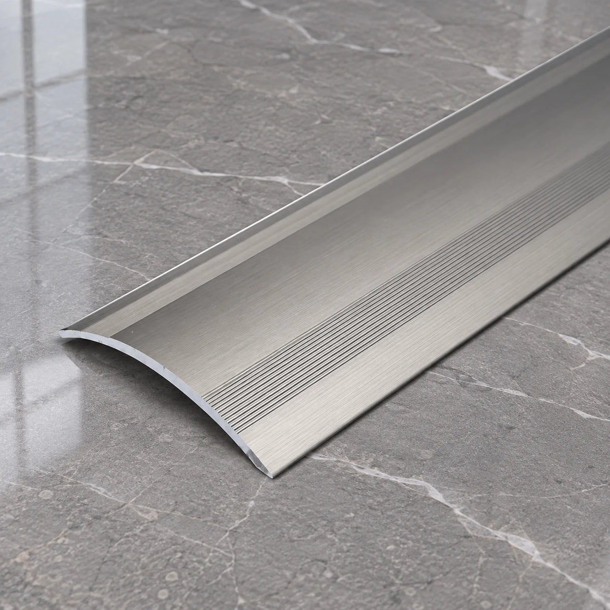 61mm Self-Adhesive Aluminium Ramp Transition Strip In Inox Color