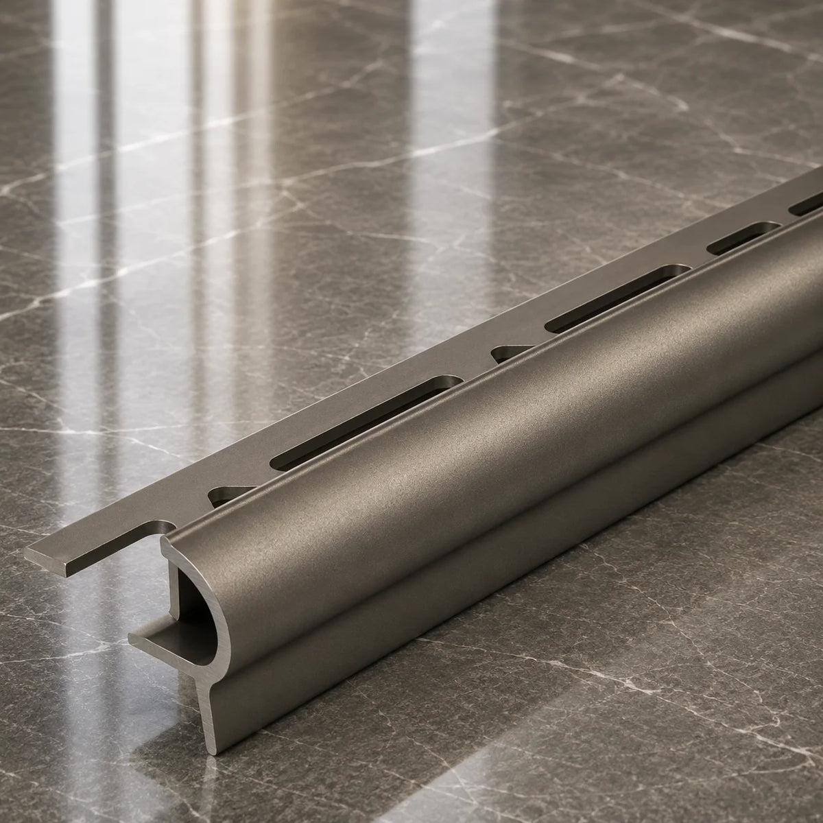 Aluminium Stair Nosing Edge Trim for Tiles – 29mm x 17mm x 10mm in Inox Color