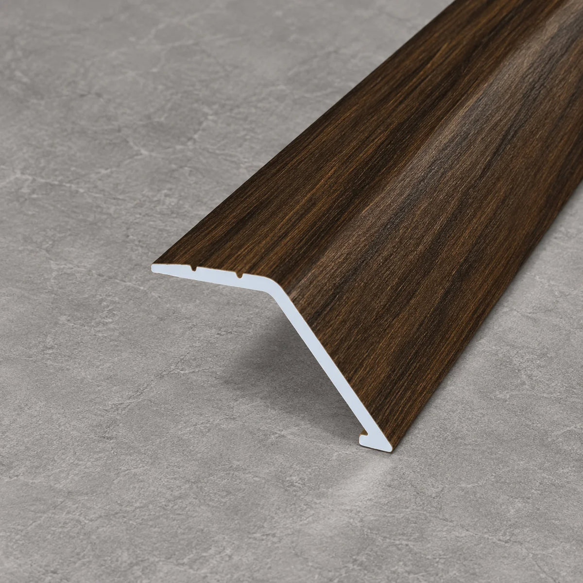 41mm Wood Effect Aluminium Ramp Threshold Strip In Japanese Chestnut Color