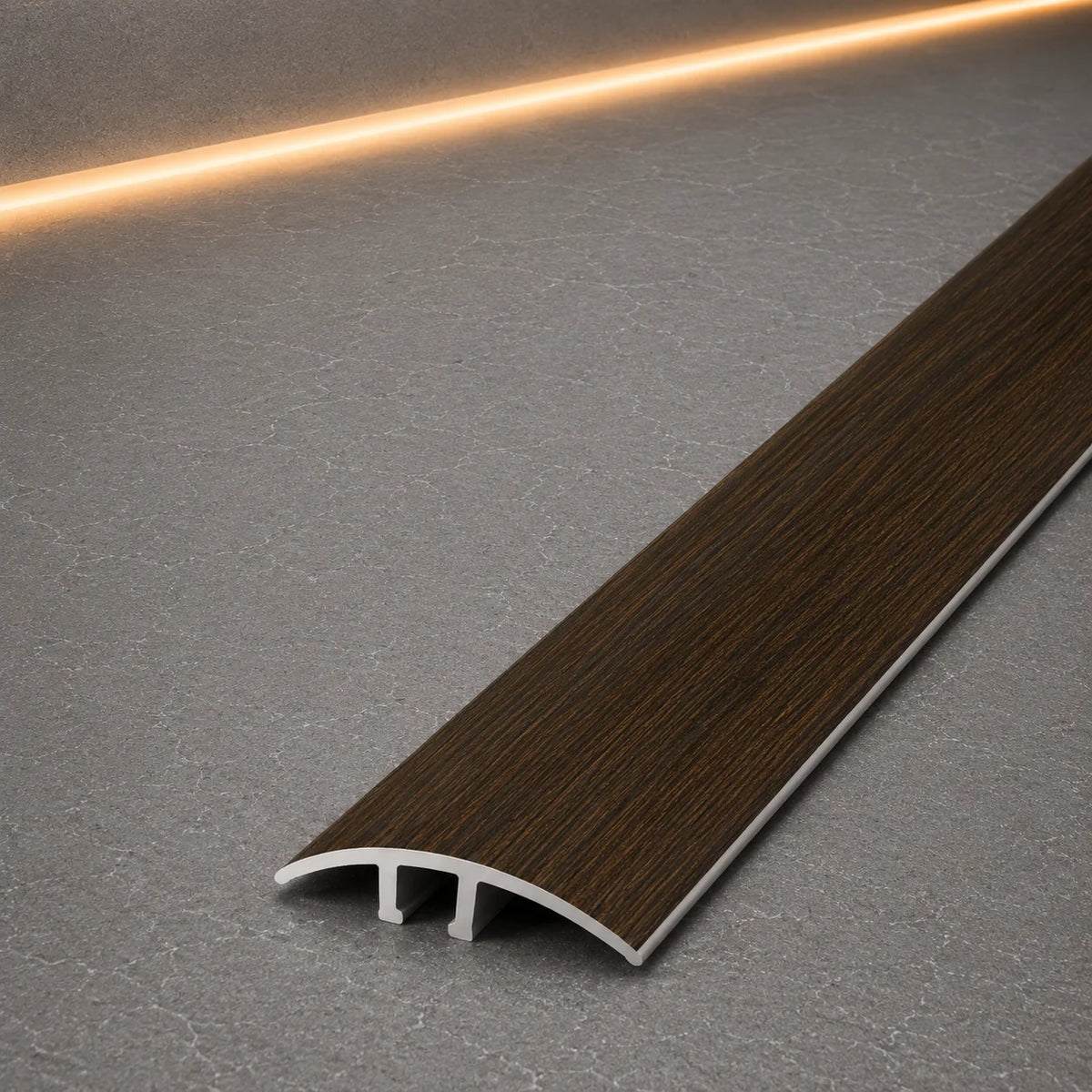 E64 40mm Pvc Wood Effect Door Threshold Strip in Japanese Chestnut Color