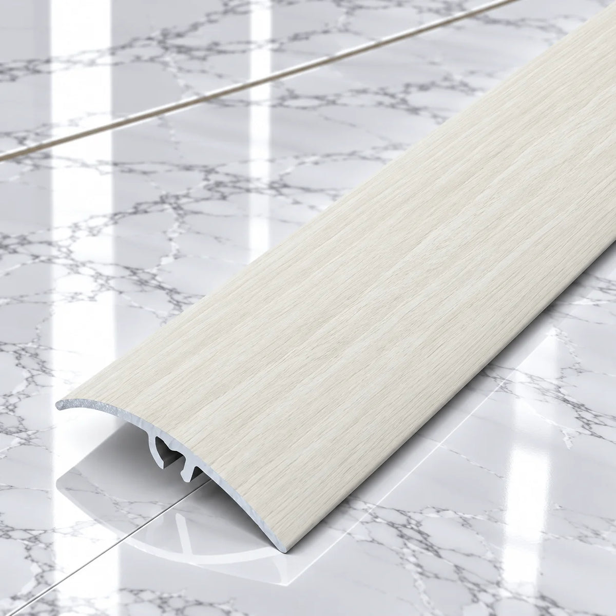 50mm Wood Effect Aluminium Adjustable Threshold Strip In Jasmine Oak Color