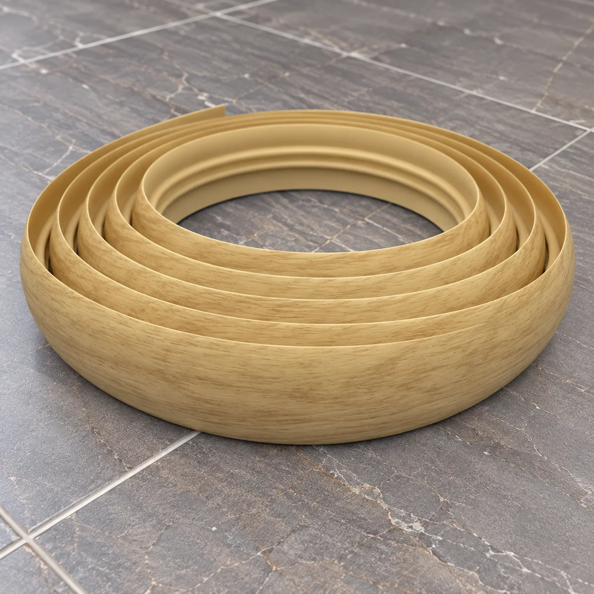 40mm Flex Line Pvc Flexible Flooring Transition Profile Door Threshold In Light Ash Color