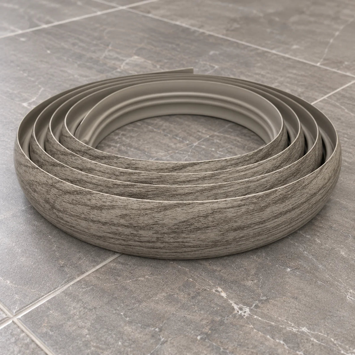 40mm Flex Line Pvc Flexible Flooring Transition Profile Door Threshold In Light Grey Color