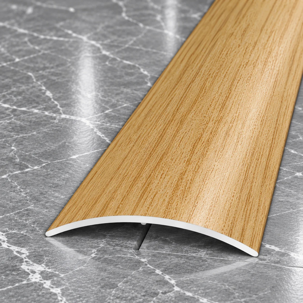 40mm Wood Effect Aluminium Self-Adhesive Threshold Strip In Light Oak Color
