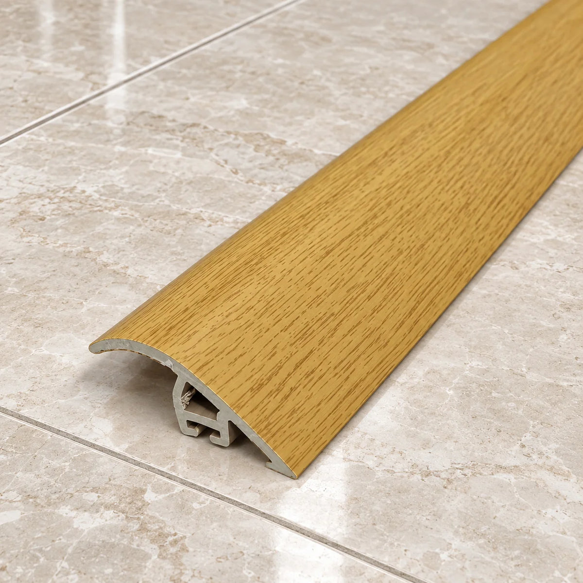 40mm Pvc Wood Effect Door Threshold Ramp Profile In Light Oak Color