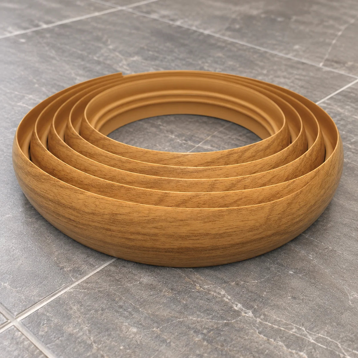 40mm Flex Line Pvc Flexible Flooring Transition Profile Door Threshold In Light Oak Color
