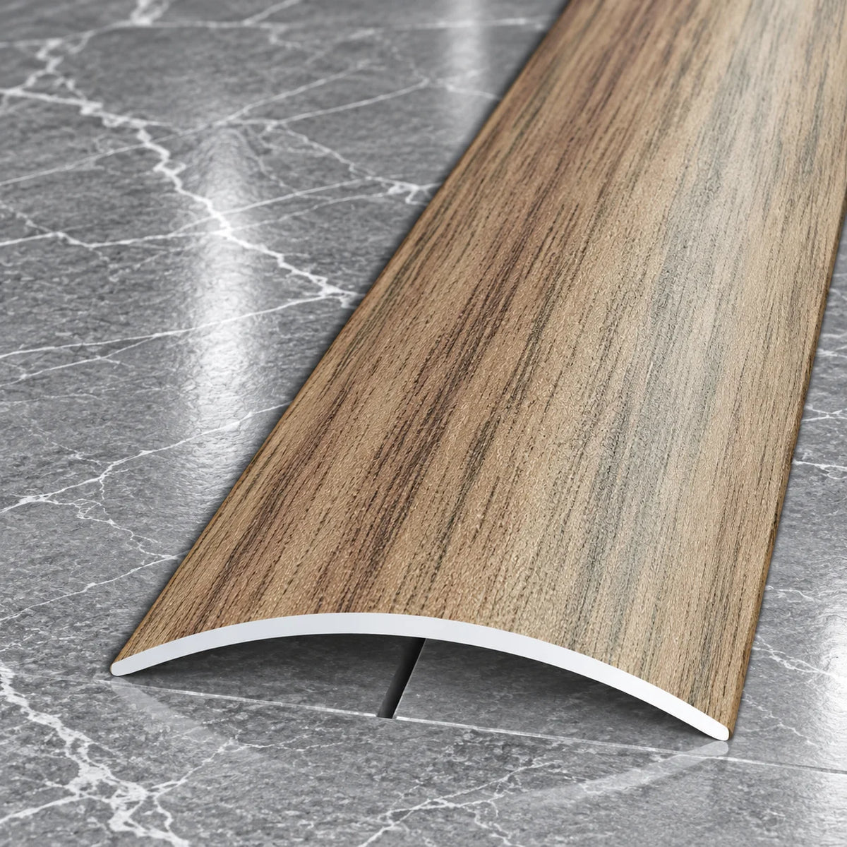 40mm Wood Effect Aluminium Self-Adhesive Threshold Strip In Merbau Color