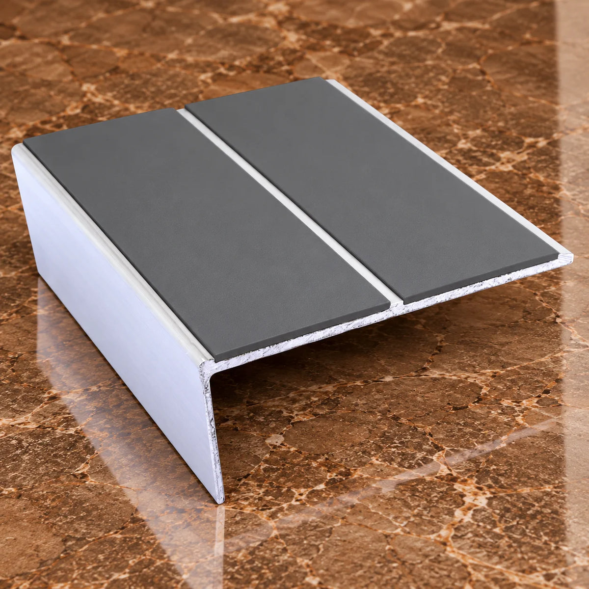 NSL10 85x32mm Aluminium Rakeback Non-Slip Stair Nosing Midnight Grey Color