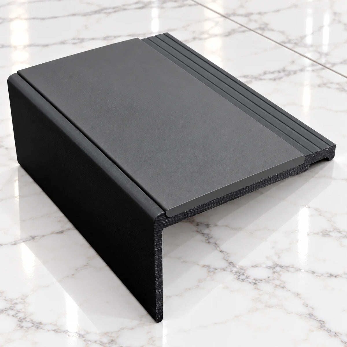 NHP 60.4x32mm Heavy Duty PVC Non-Slip Stair Nosing In Midnight Grey Color