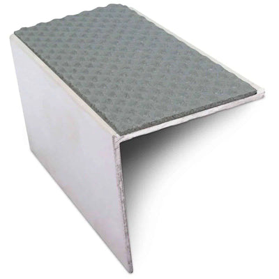 Dolphin Grey NSL19 Tredsafe DDA Compliant Aluminium  Non Slip Stair Nosing Edge Trim With Pvc Insert