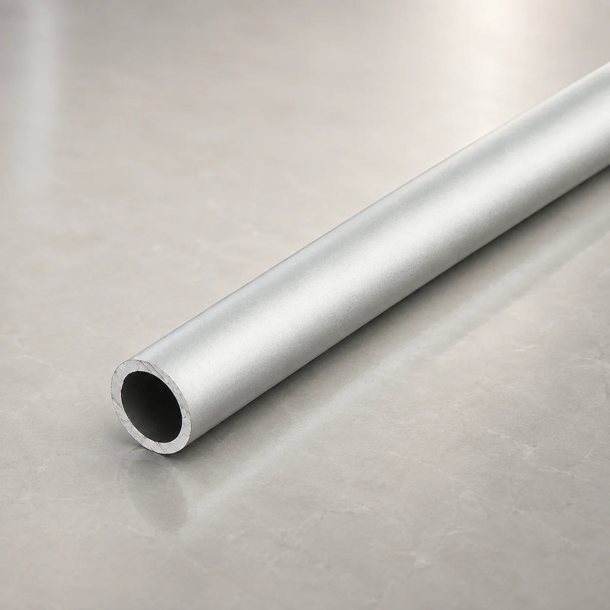 Round Tube Pipe Natural Aluminium 1 M / 39.37" Length 