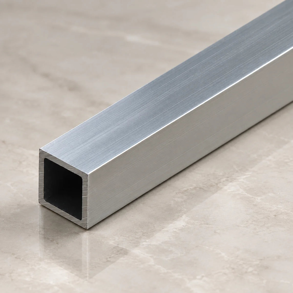 Natural Aluminium Square Tube Box Section – Strong & Versatile 1m Length