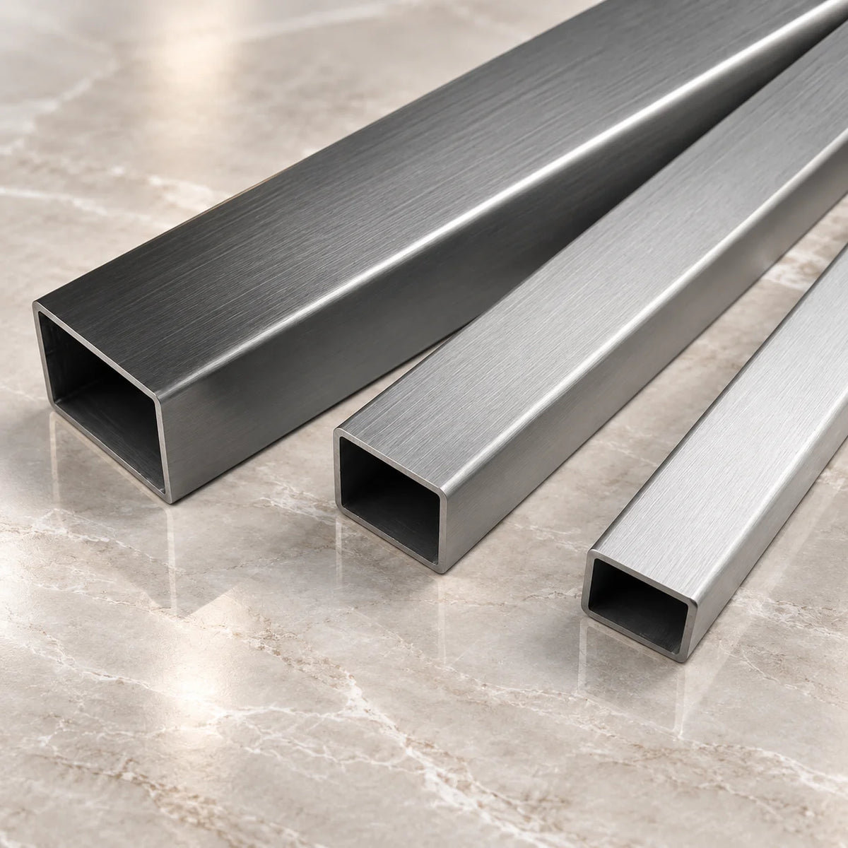 Natural Aluminium Square Tube Box Section – Strong & Versatile 1m Length All Sizes