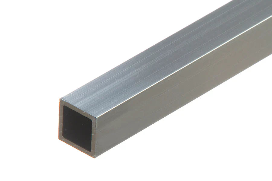 Natural Aluminium Square Tube Box Section – Strong and Versatile 1m Length