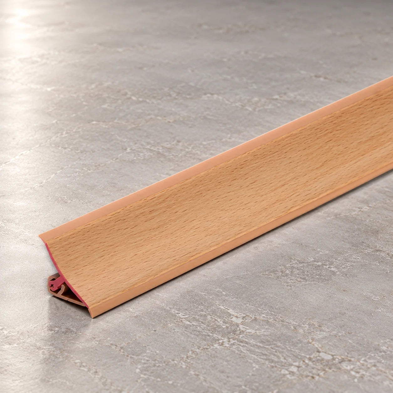 PVC Splashback Trim Worktop Edging Profile Kitchen Bathroom Accessory In Natural Beech Color