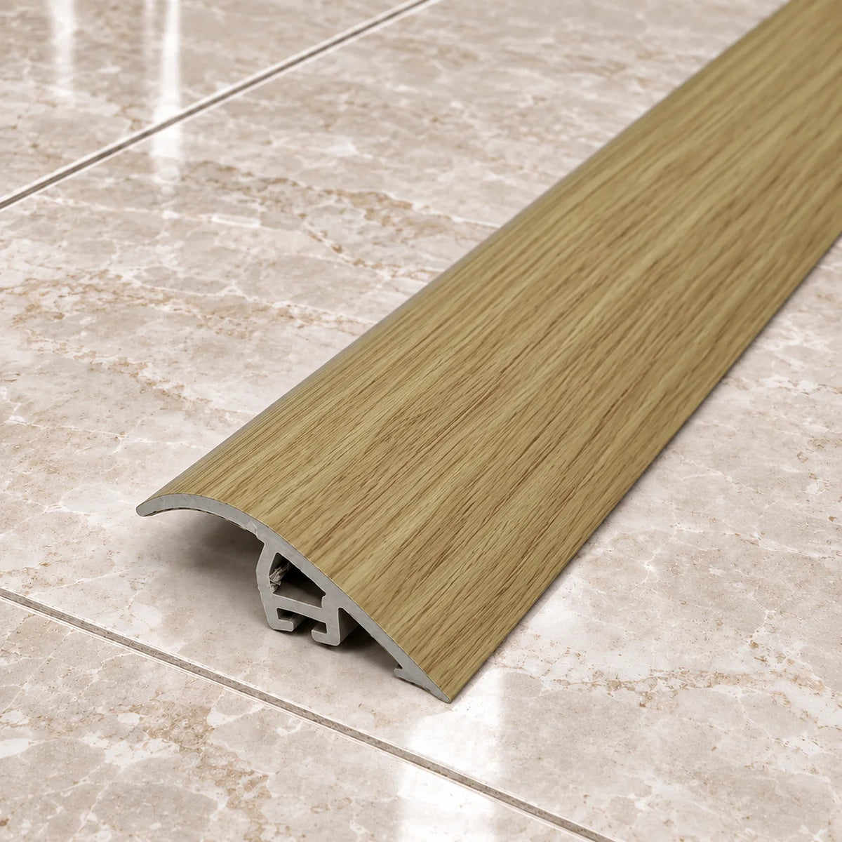 40mm Pvc Wood Effect Door Threshold Ramp Profile In Natural Oak Color