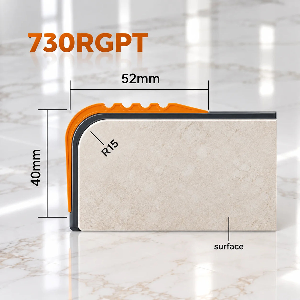 730-RGPT flexible stair nosing trim for improved step edge safety