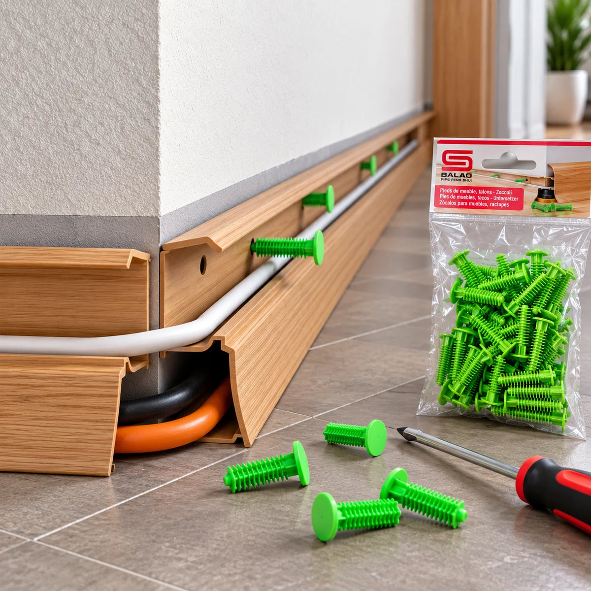 Pegs For Installation Cable trunking Installation With Pegs