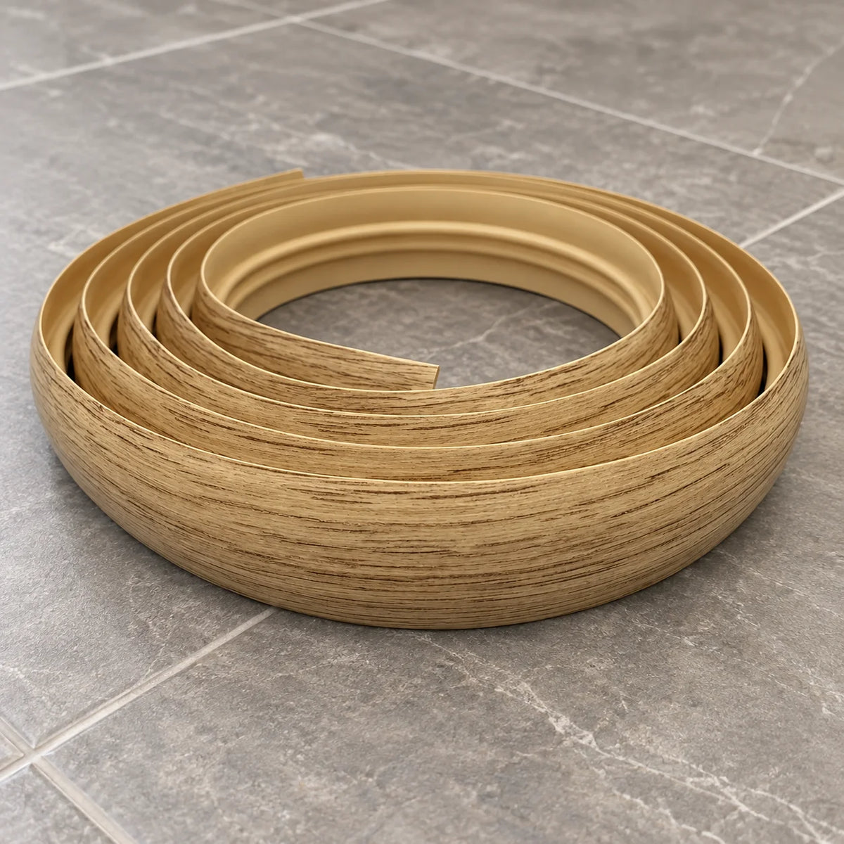 40mm Flex Line Pvc Flexible Flooring Transition Profile Door Threshold In Oak Color