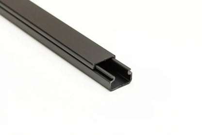 PVC Plastic Cover Mini Cable Trunking Srew Fix Wire Conduit Black
