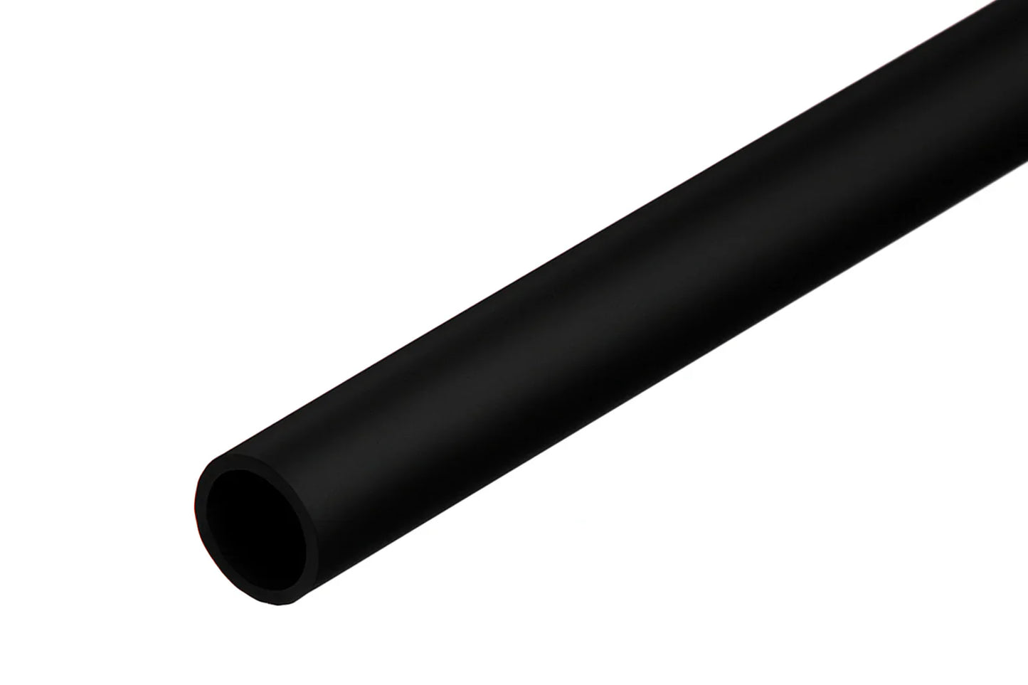 PVC Plastic Round Pipe Tube Black -1m / 39.37" Length