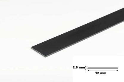 PVC Plastic TW Black White Anthracite Flat Bar Strip