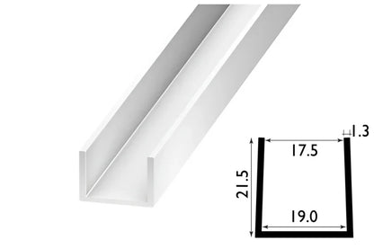 PVC U Channel Black & White Rigid Plastic TW Profile Edge Trim