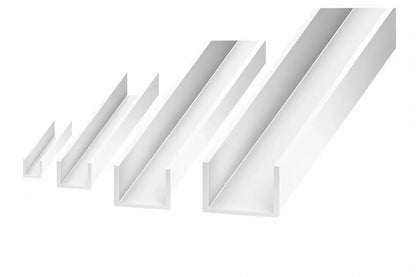 PVC U Channel White Rigid Plastic Edge Protector Cezar Profile Edge Trim