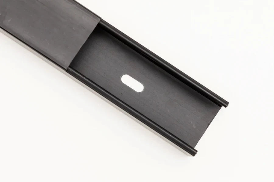 Black PVC Cable Trunking Screw Fix Wire Cover