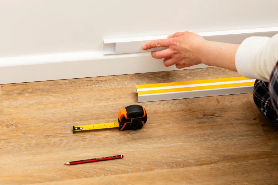 PVC Cable Trunking White Self-Adhesive Wire Cover – Fixing Image