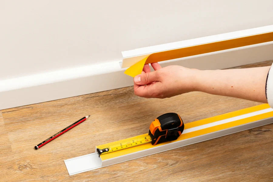 PVC Cable Trunking White Self-Adhesive Wire Cover – Real Image1