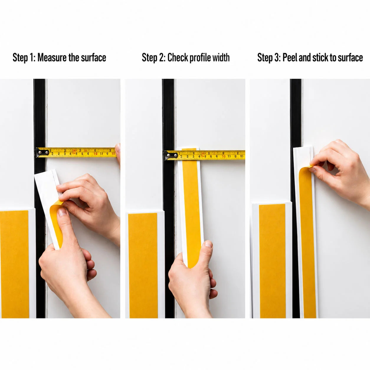 PVC Flat Bar Cover Strip Self Adhesive Trim tutorial